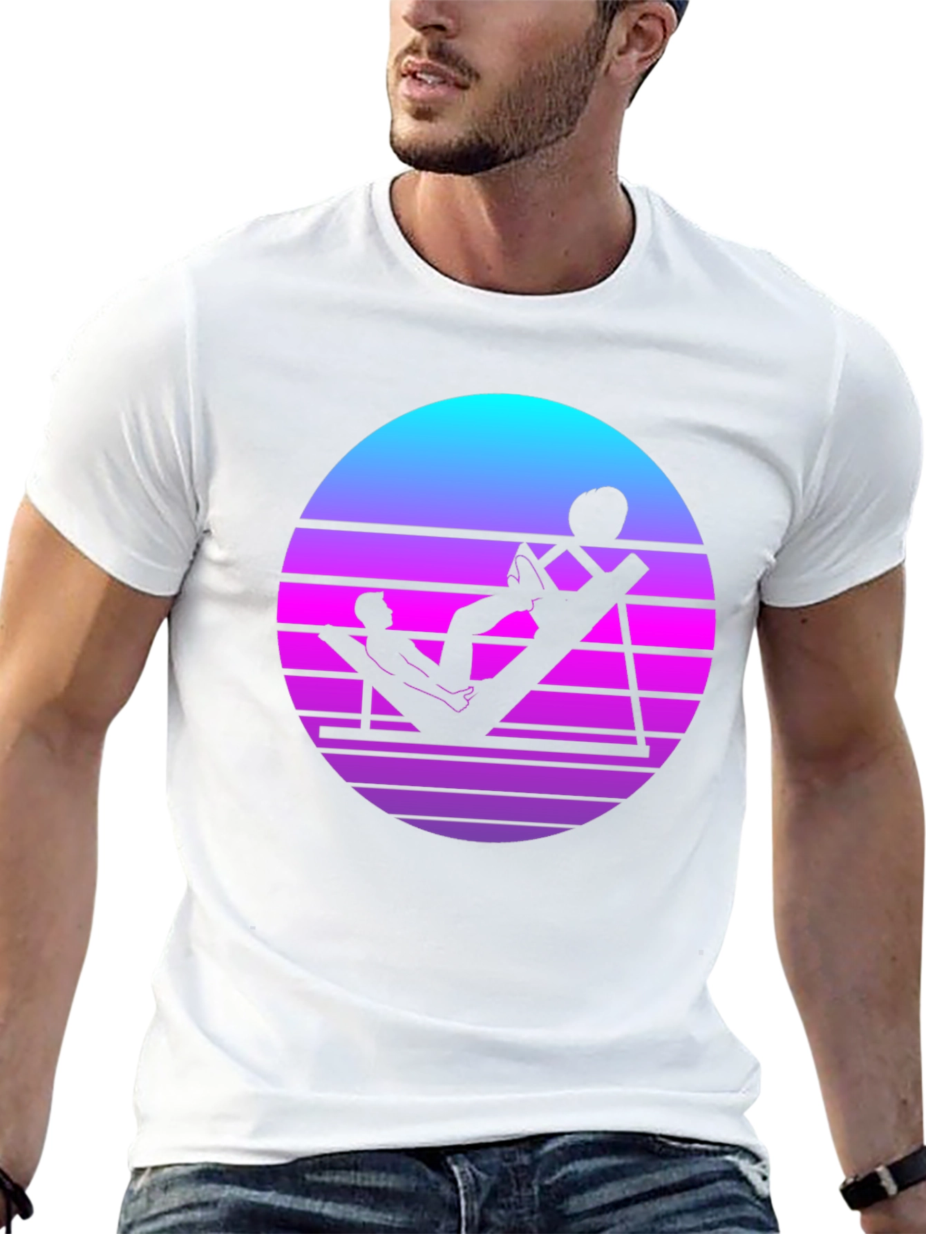 Retro Gym T-Shirt - Vaporwave Workout Tee