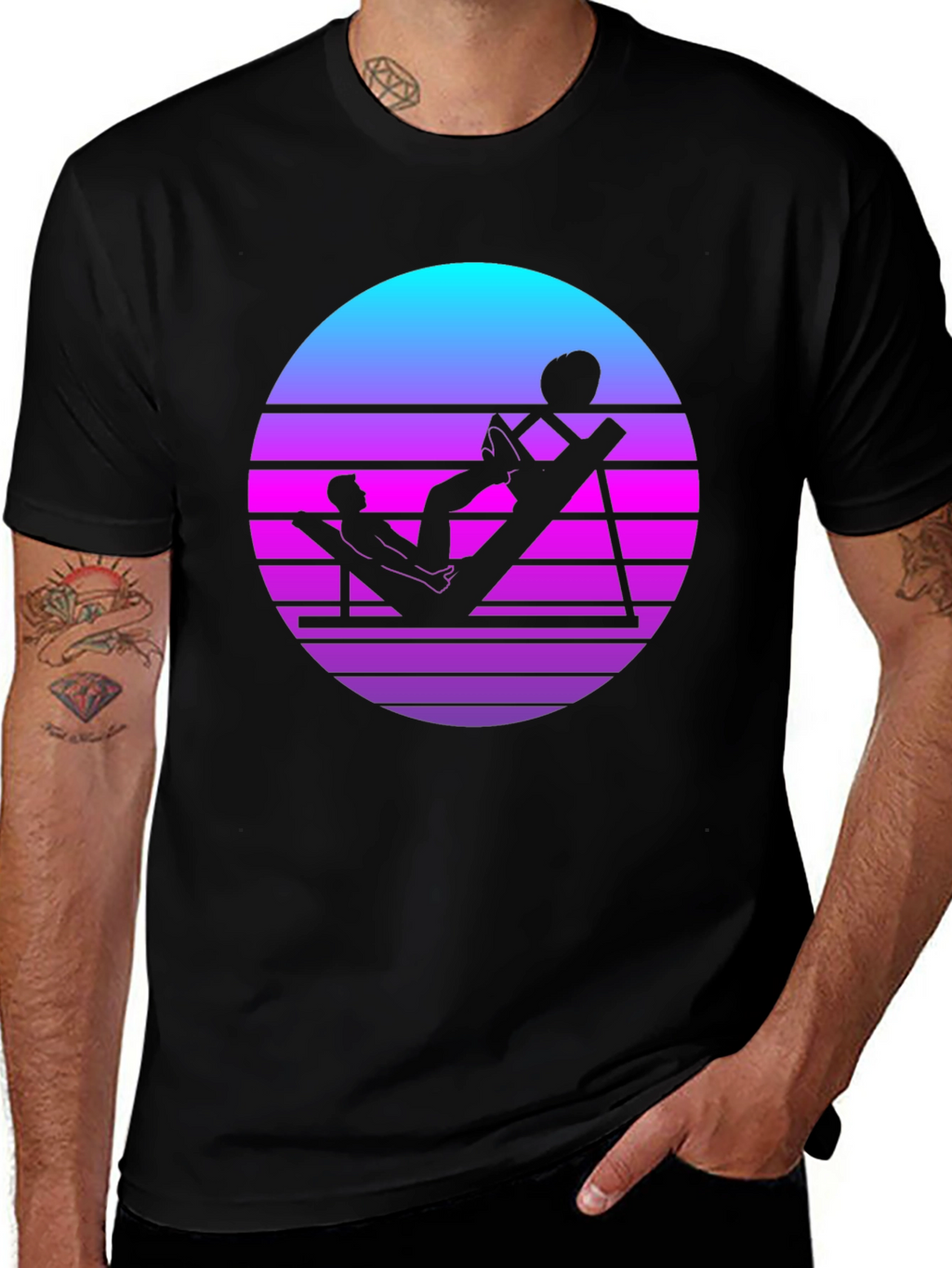 Retro Gym T-Shirt - Vaporwave Workout Tee