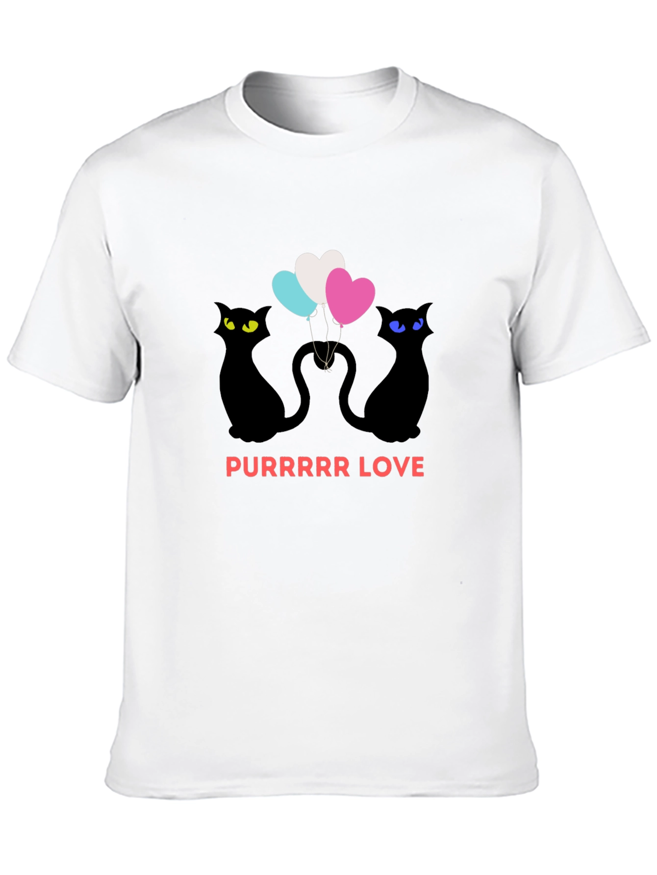 Purrrr Love Black T-Shirt