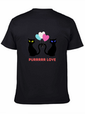 Purrrr Love Black T-Shirt