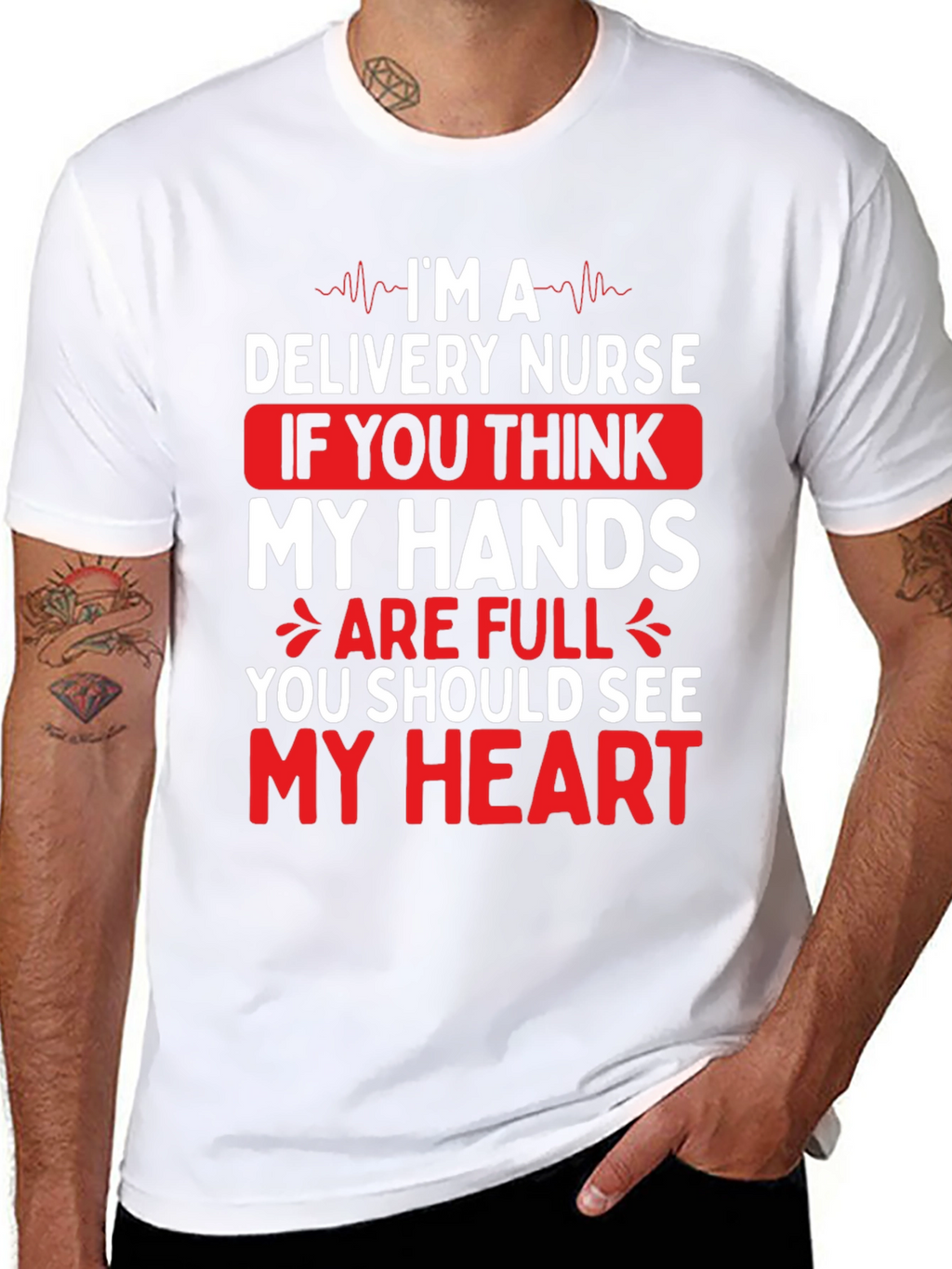 Delivery Nurse Heart T-Shirt - Medical Professional Tee