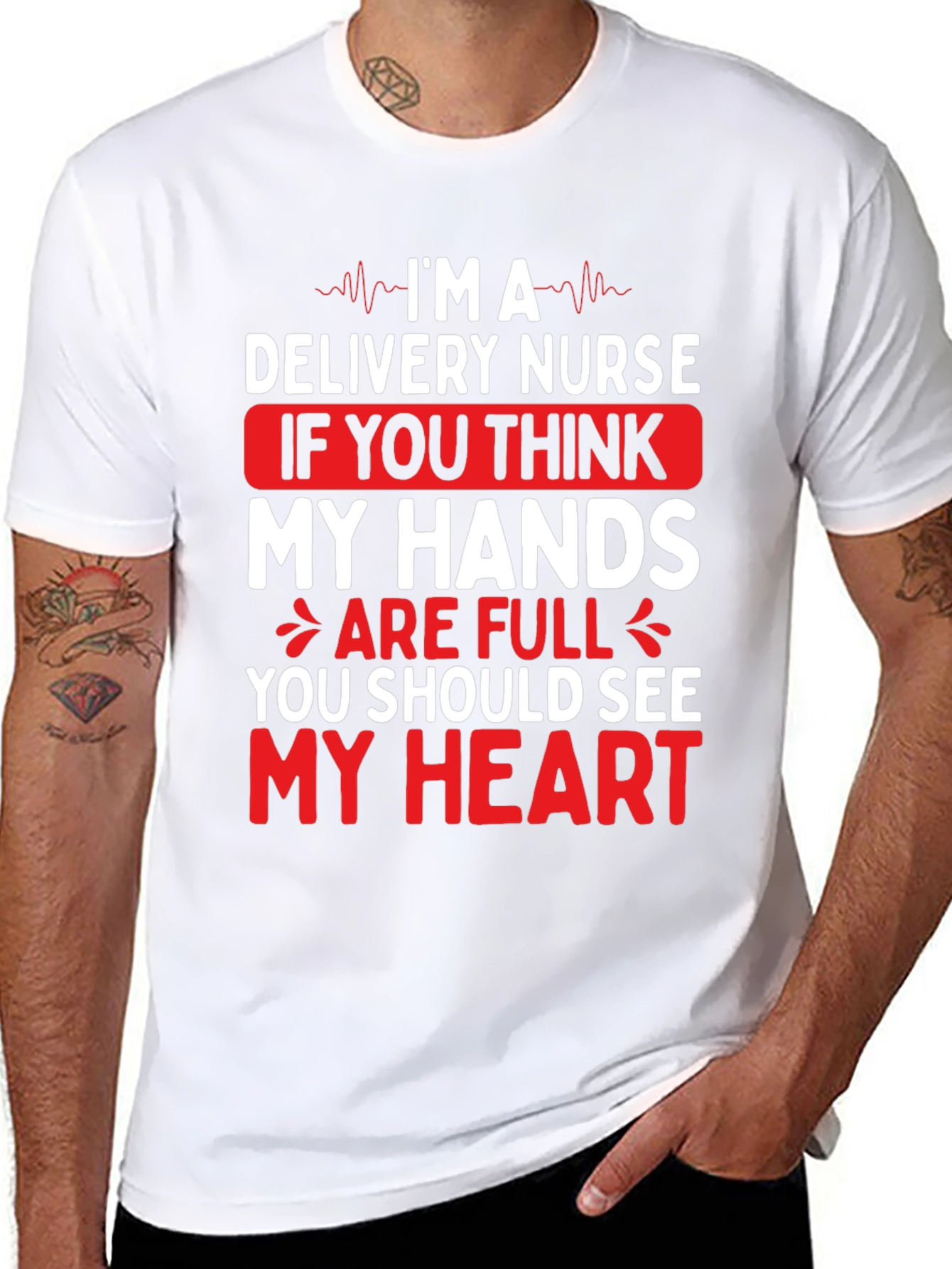 Delivery Nurse Heart T-Shirt - Medical Professional Tee