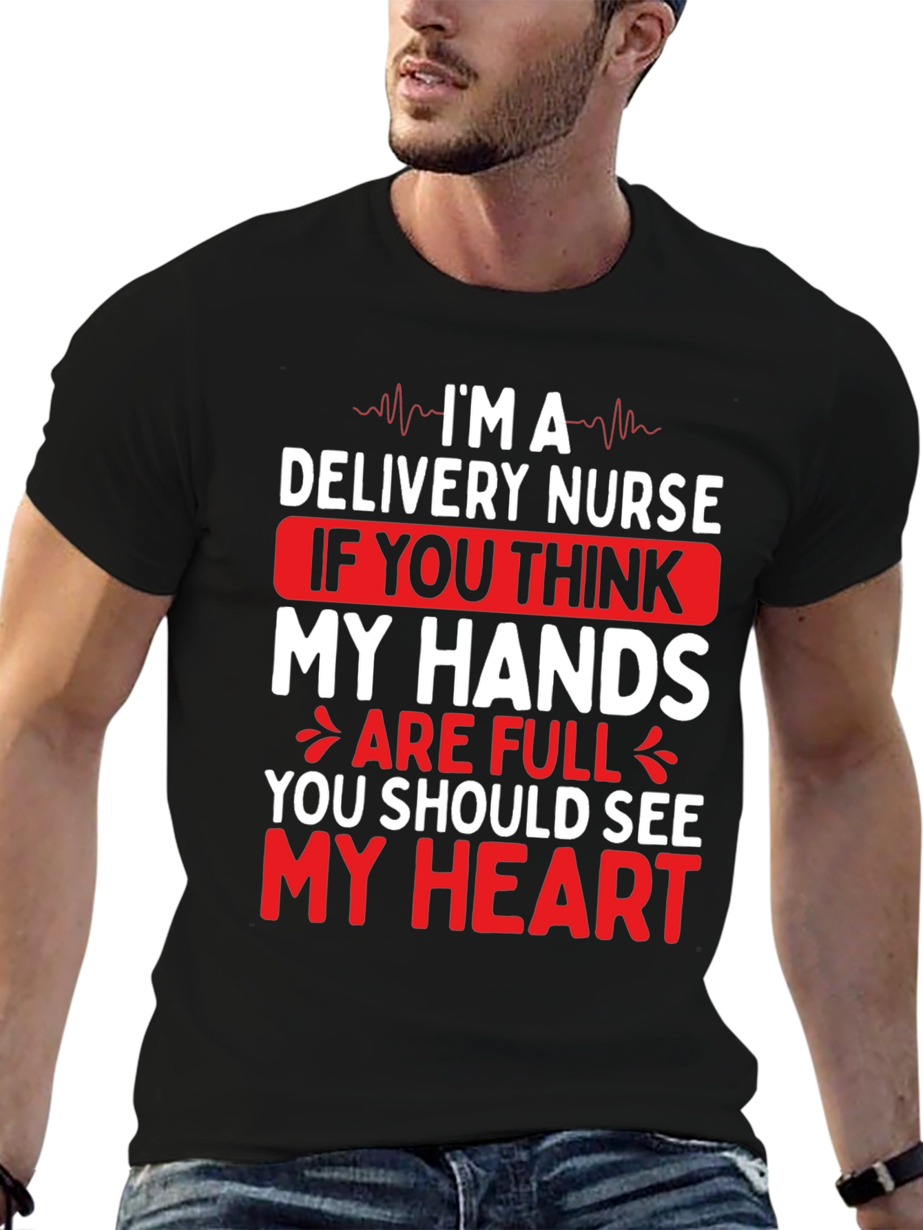 Delivery Nurse Heart T-Shirt - Medical Professional Tee
