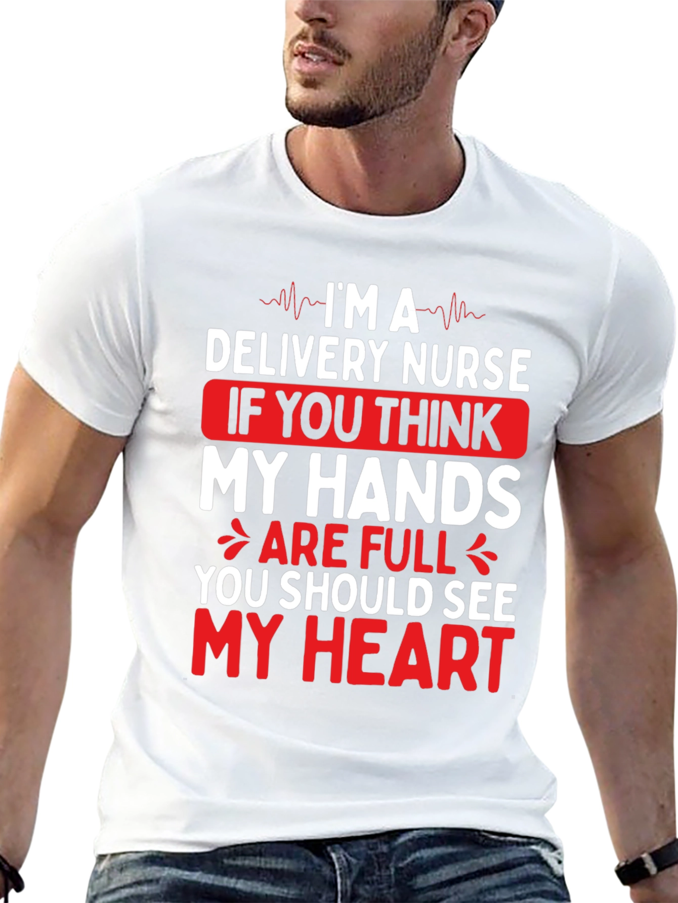 Delivery Nurse Heart T-Shirt - Medical Professional Tee