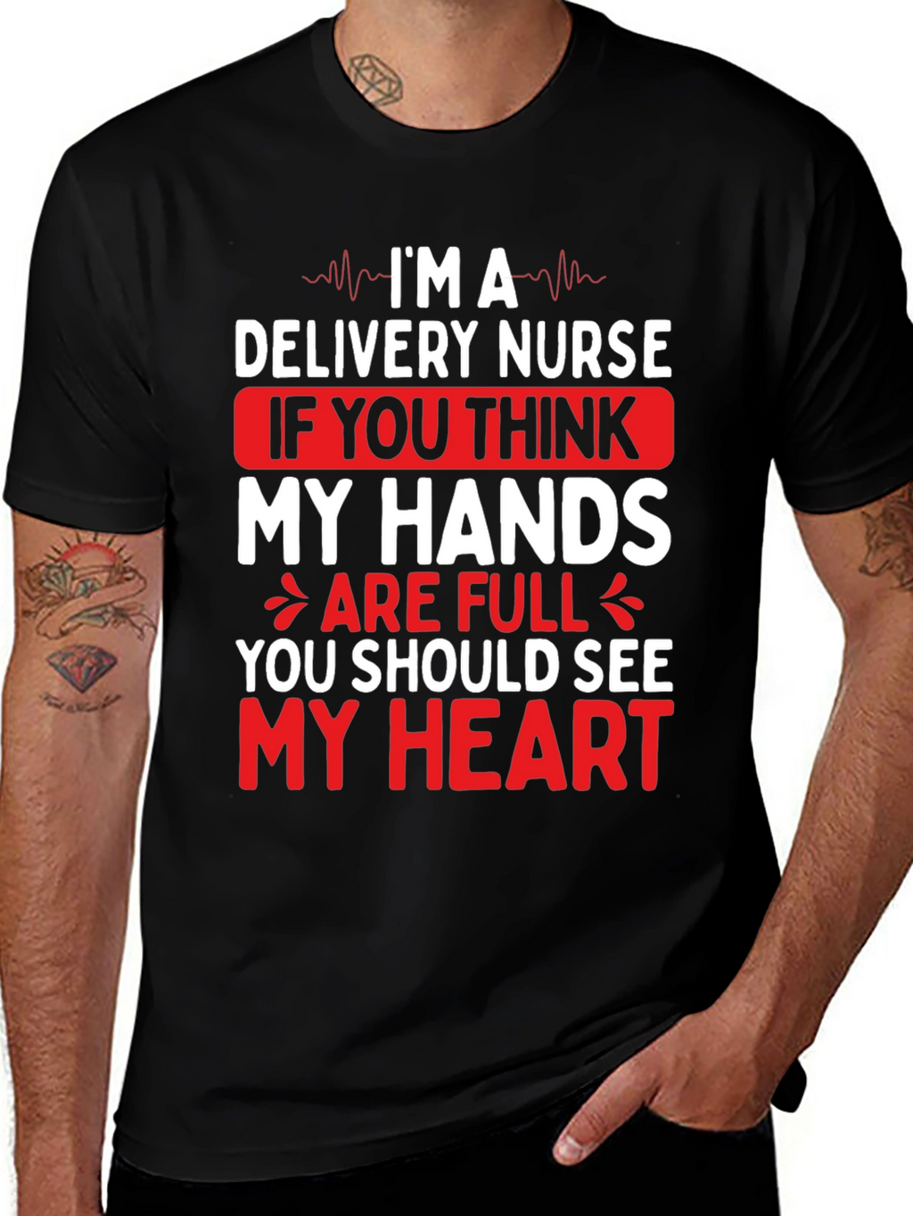 Delivery Nurse Heart T-Shirt - Medical Professional Tee