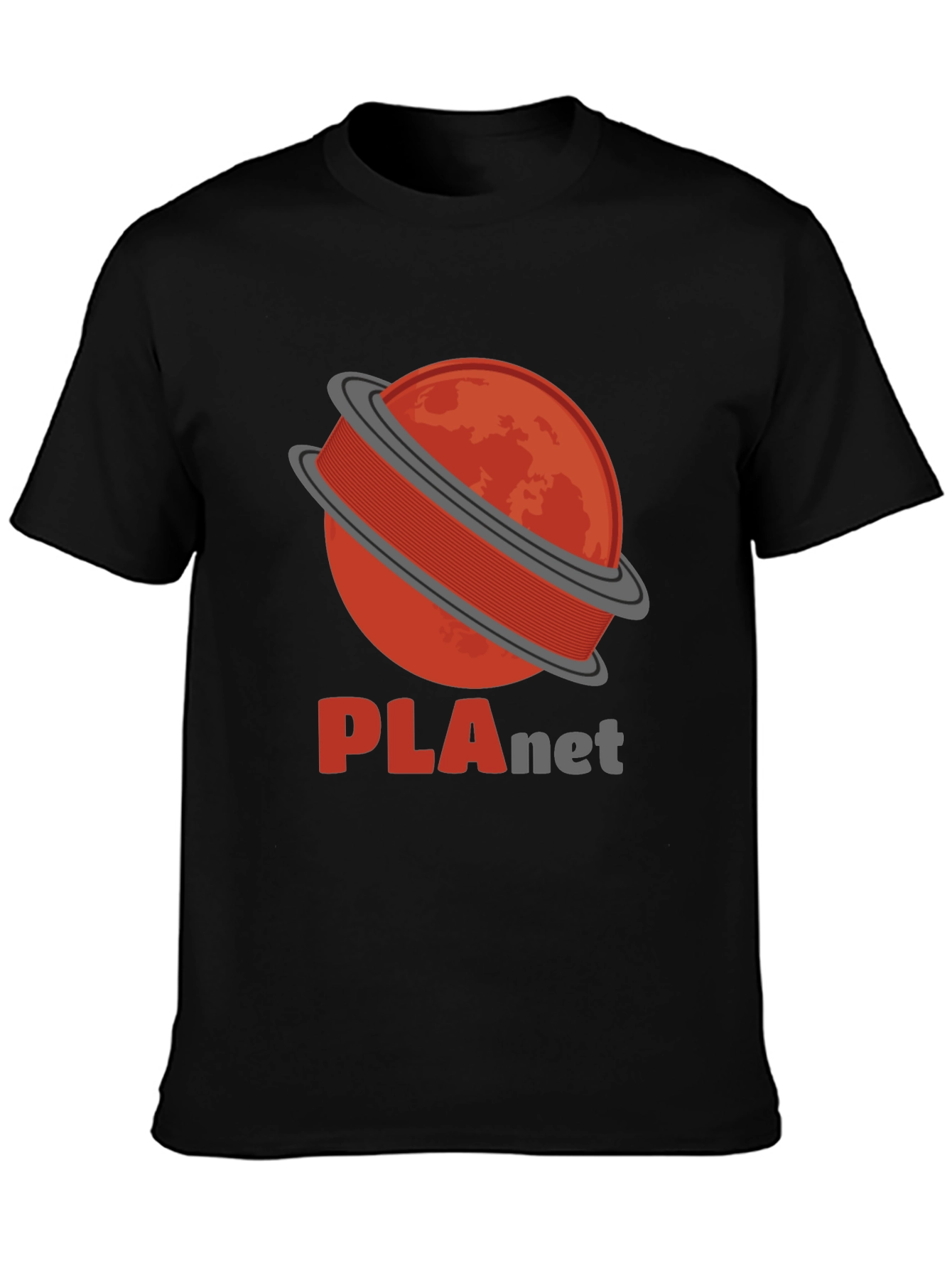 PLAnet Black T-Shirt - 3D Printing Filament Planet Tee