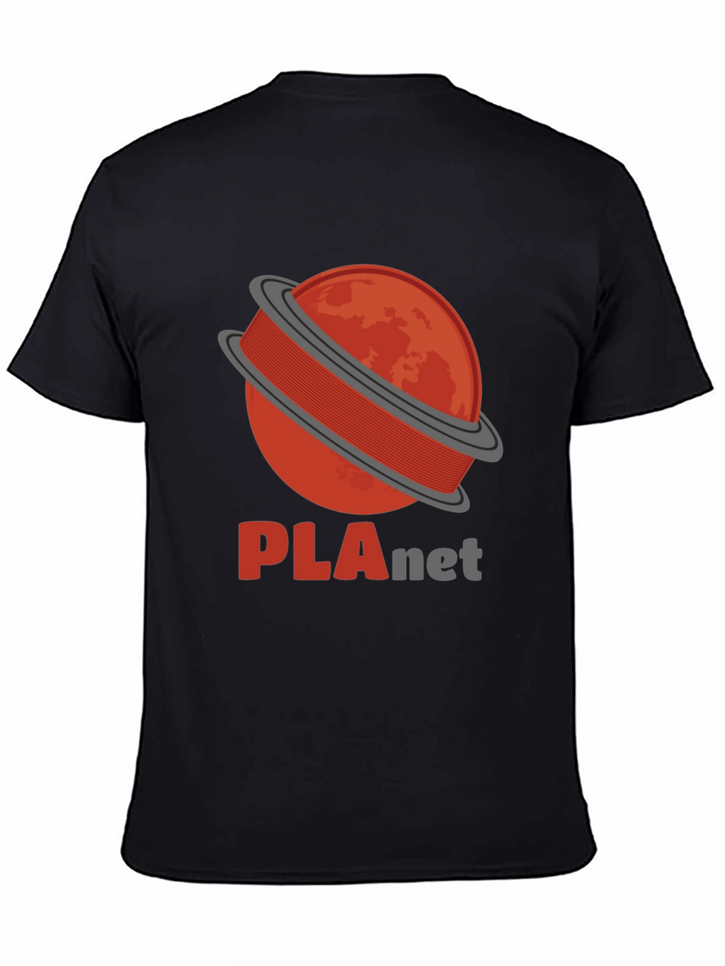 PLAnet Black T-Shirt - 3D Printing Filament Planet Tee