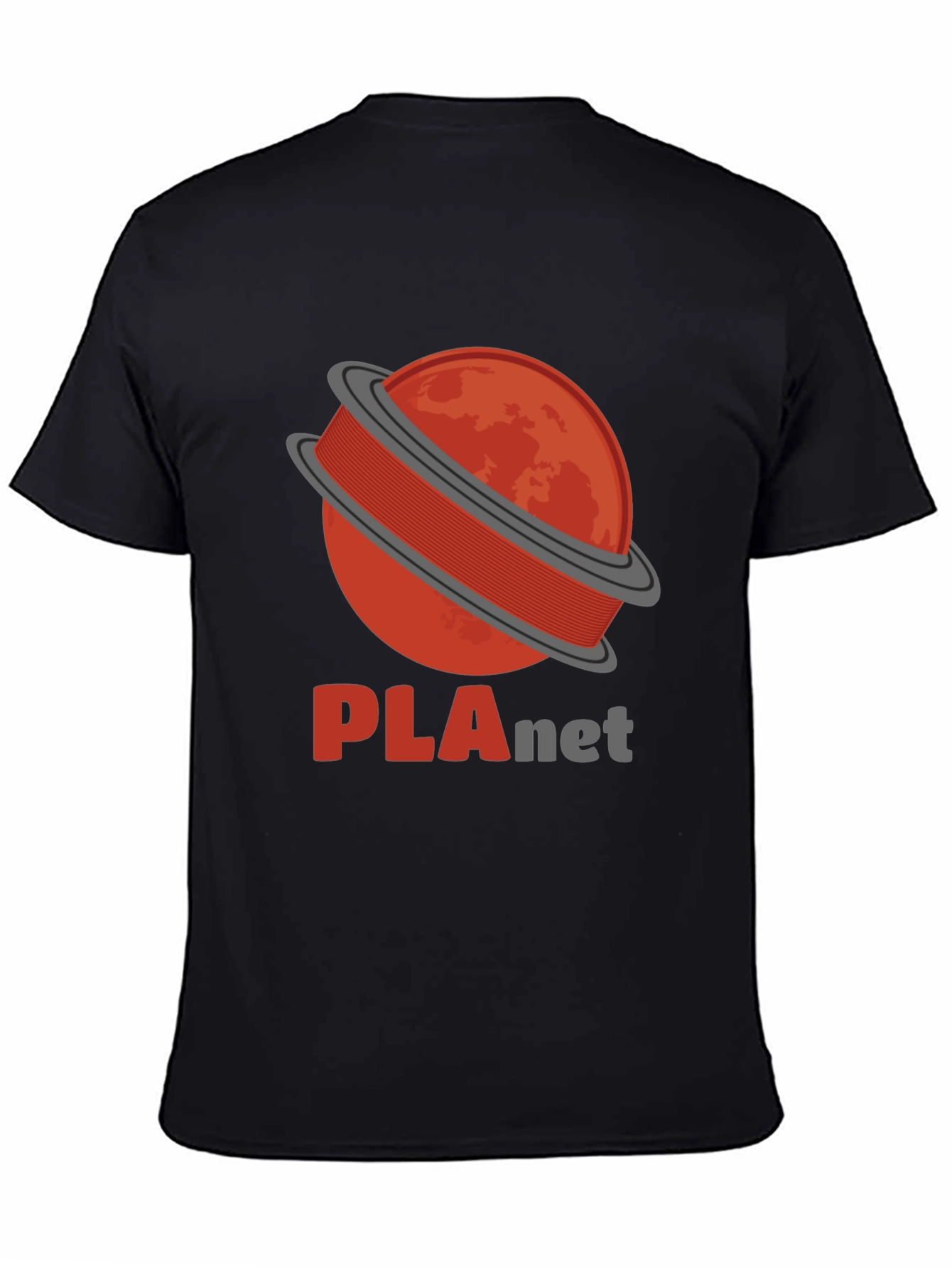 PLAnet Black T-Shirt - 3D Printing Filament Planet Tee
