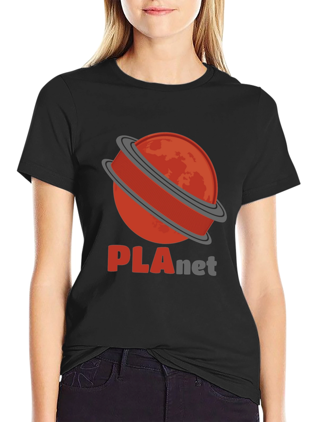 PLAnet Black T-Shirt - 3D Printing Filament Planet Tee