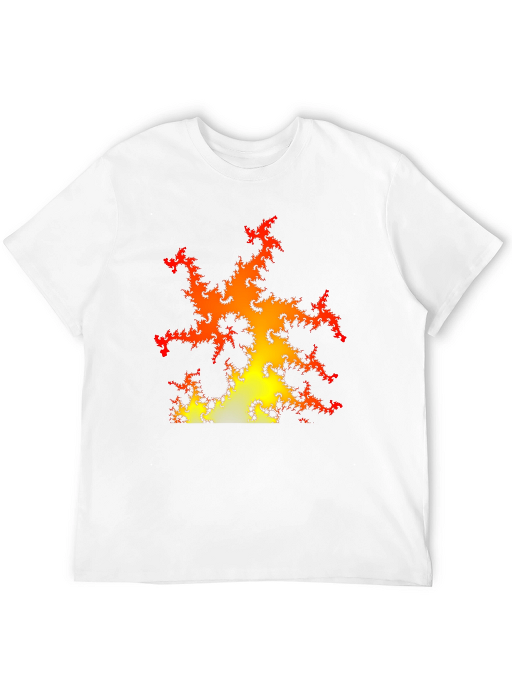 Fractal Fire Graphic Black T-Shirt