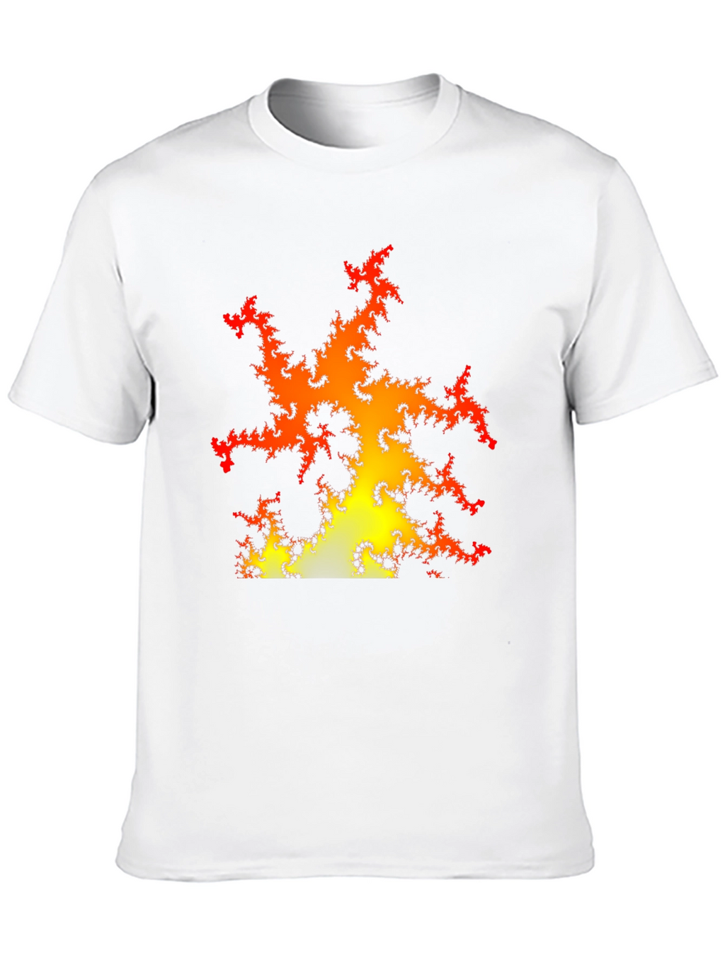 Fractal Fire Graphic Black T-Shirt