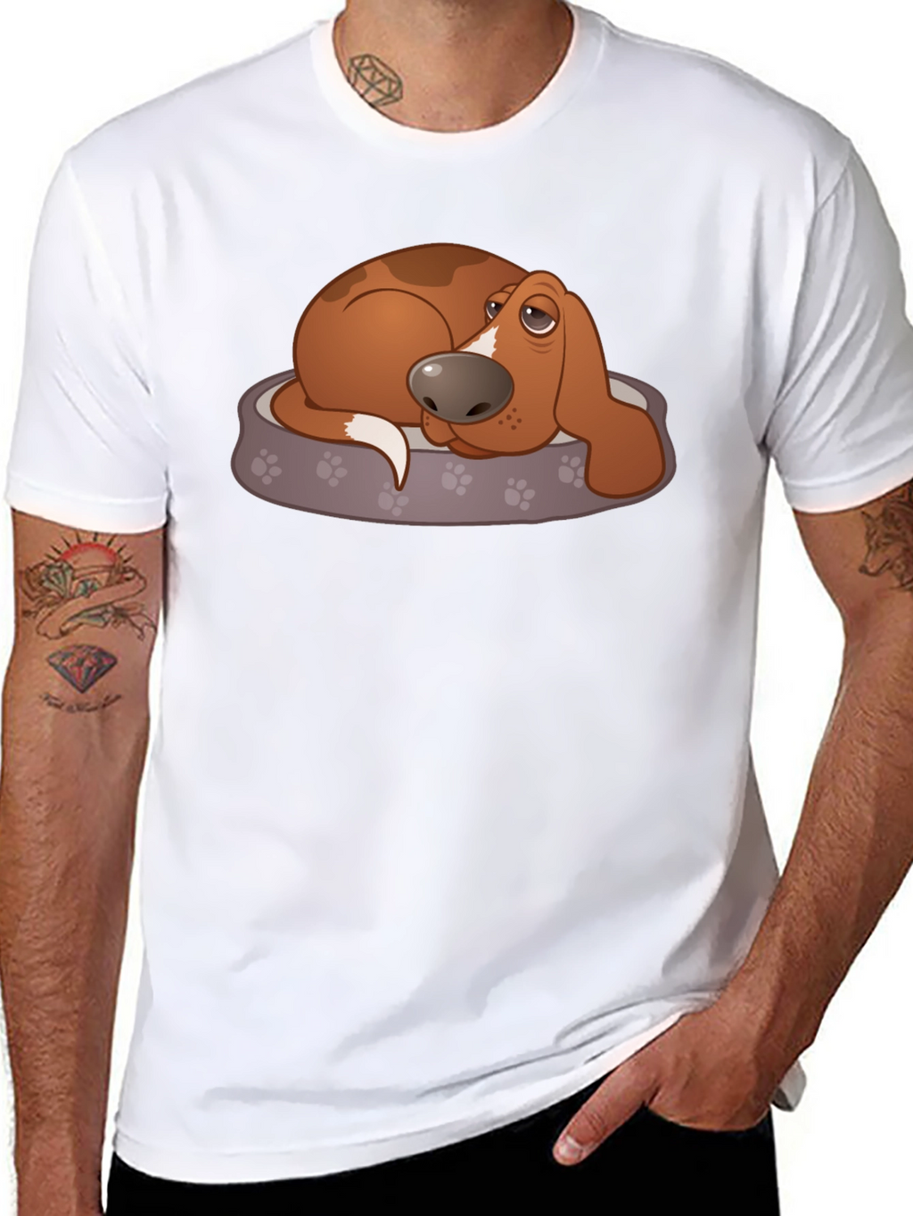 Sad Dog T-Shirt - Cute Basset Hound Design