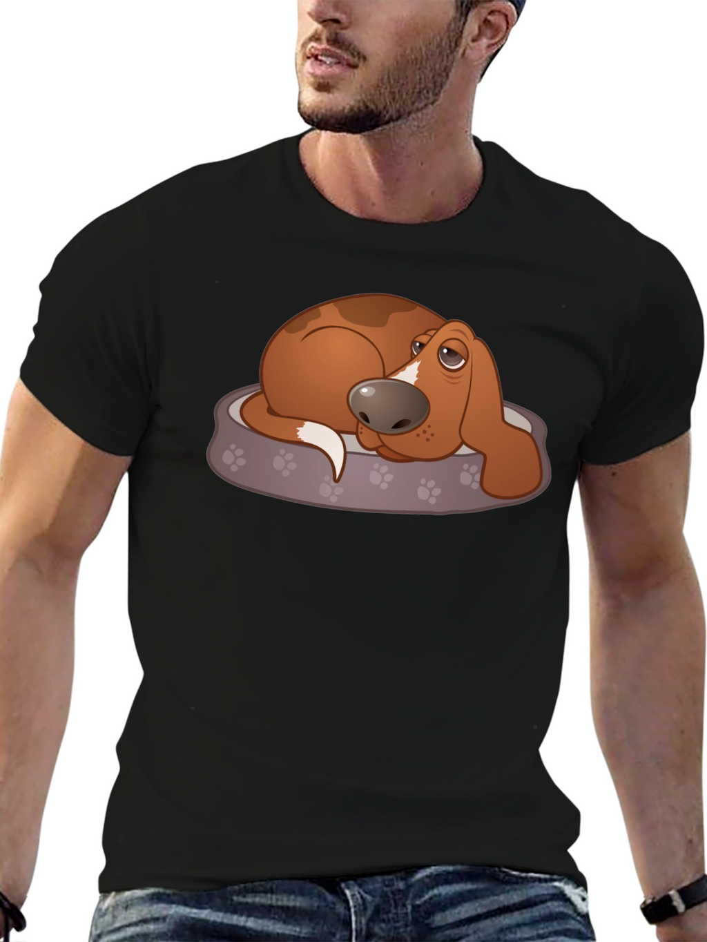 Sad Dog T-Shirt - Cute Basset Hound Design