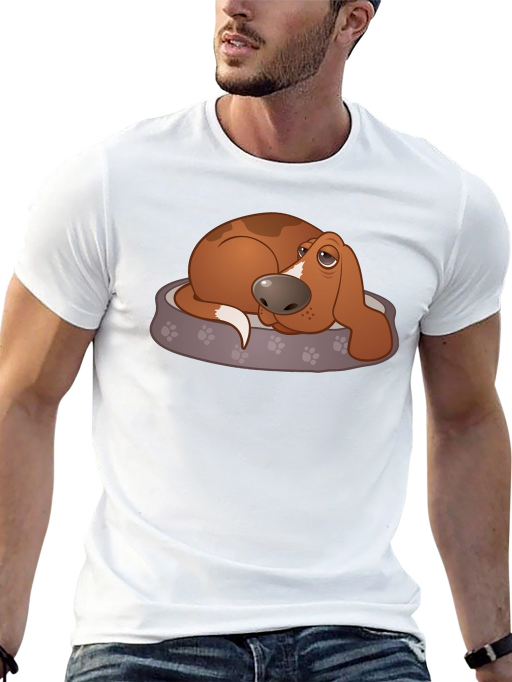 Sad Dog T-Shirt - Cute Basset Hound Design