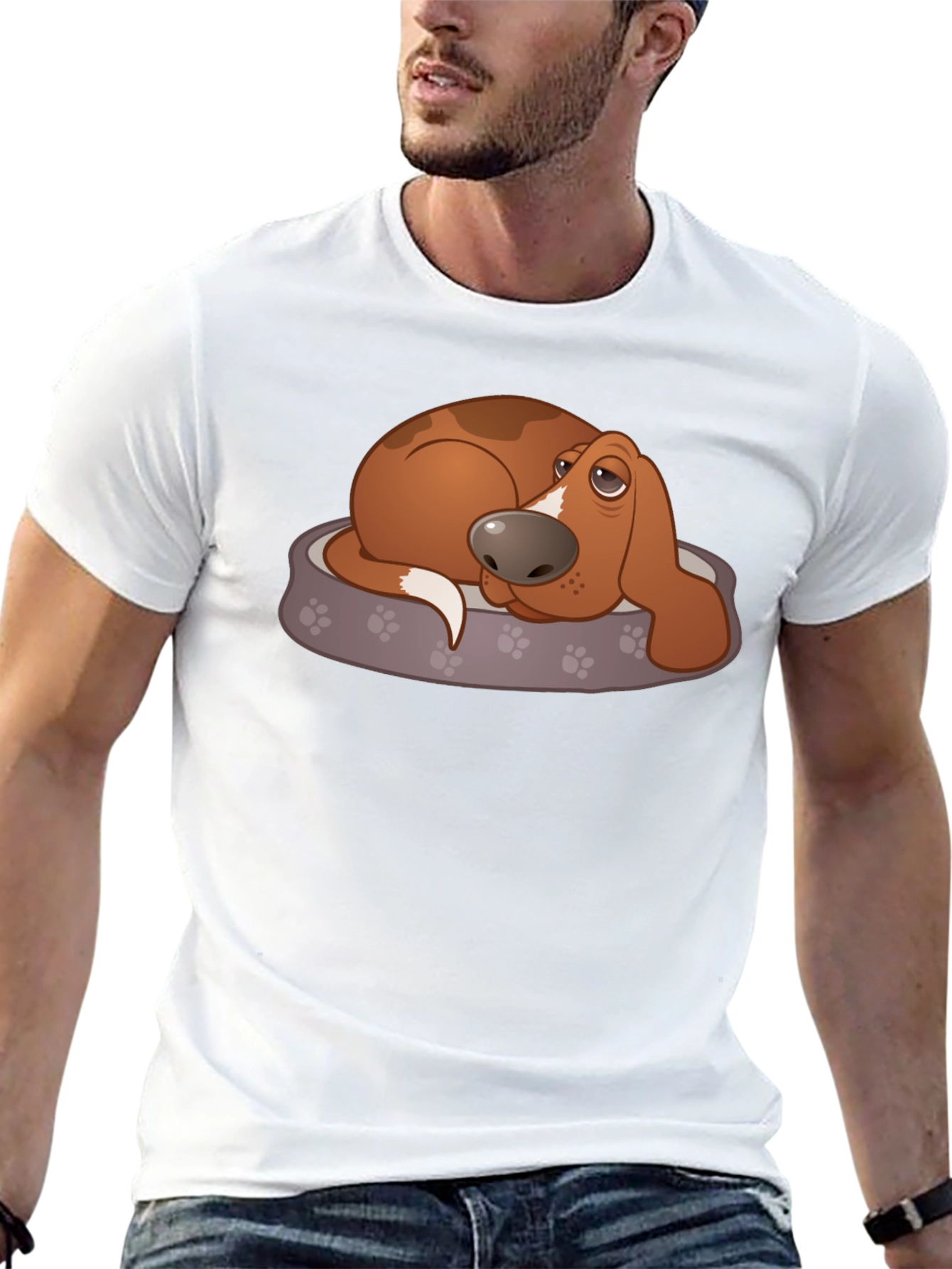 Sad Dog T-Shirt - Cute Basset Hound Design