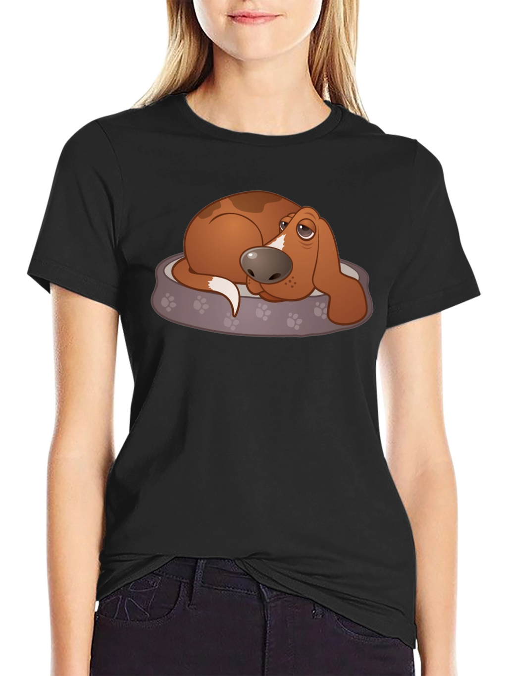 Sad Dog T-Shirt - Cute Basset Hound Design