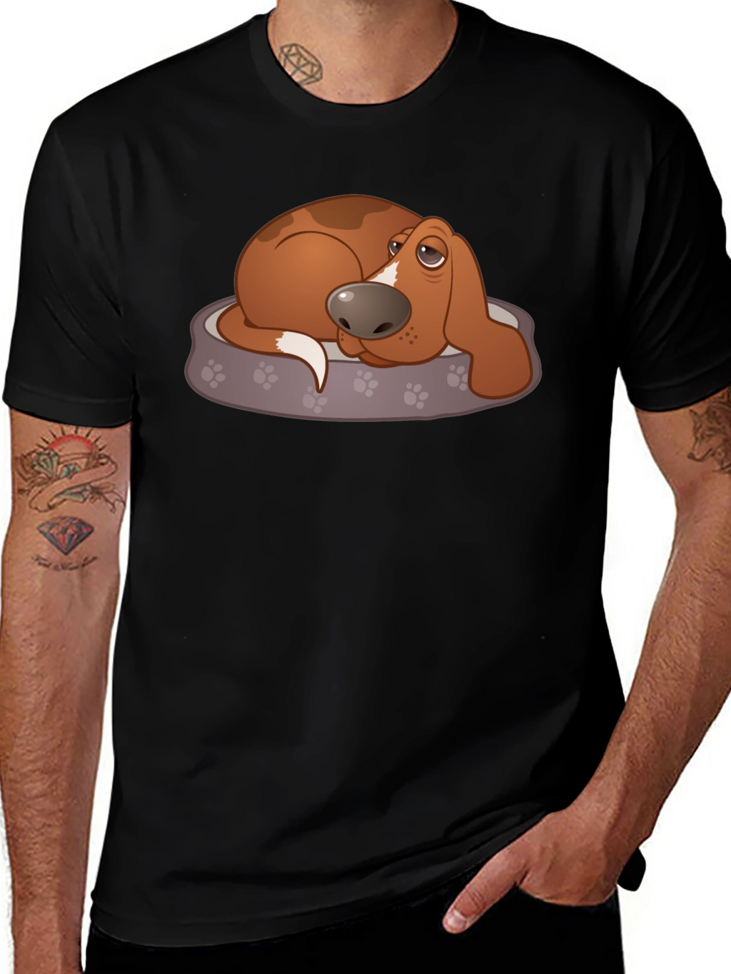 Sad Dog T-Shirt - Cute Basset Hound Design