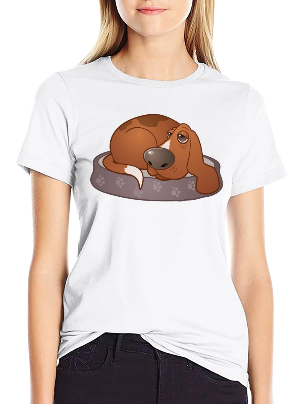 Sad Dog T-Shirt - Cute Basset Hound Design