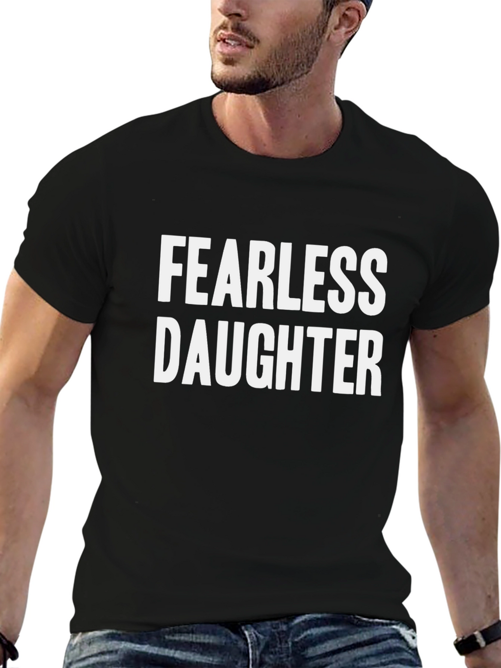 Fearless Daughter Graphic Tee - Black Cotton