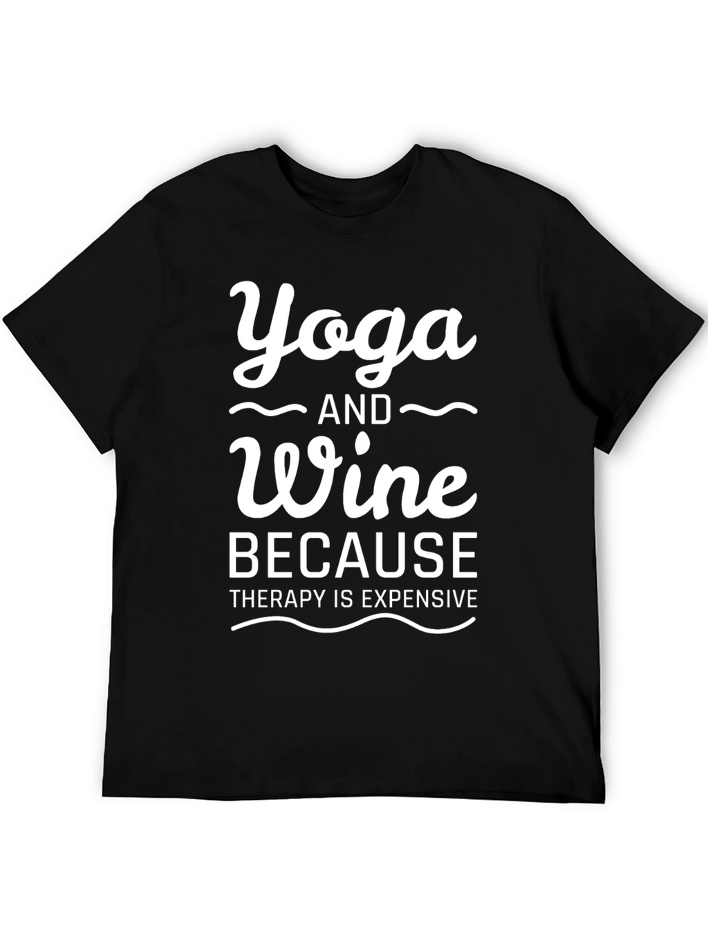Yoga and Wine Funny Graphic T-Shirt