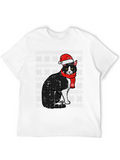Festive Cat Christmas T-Shirt