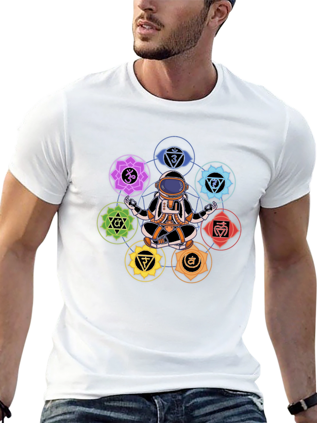 Astronaut Chakra T-Shirt - Meditating in Space!