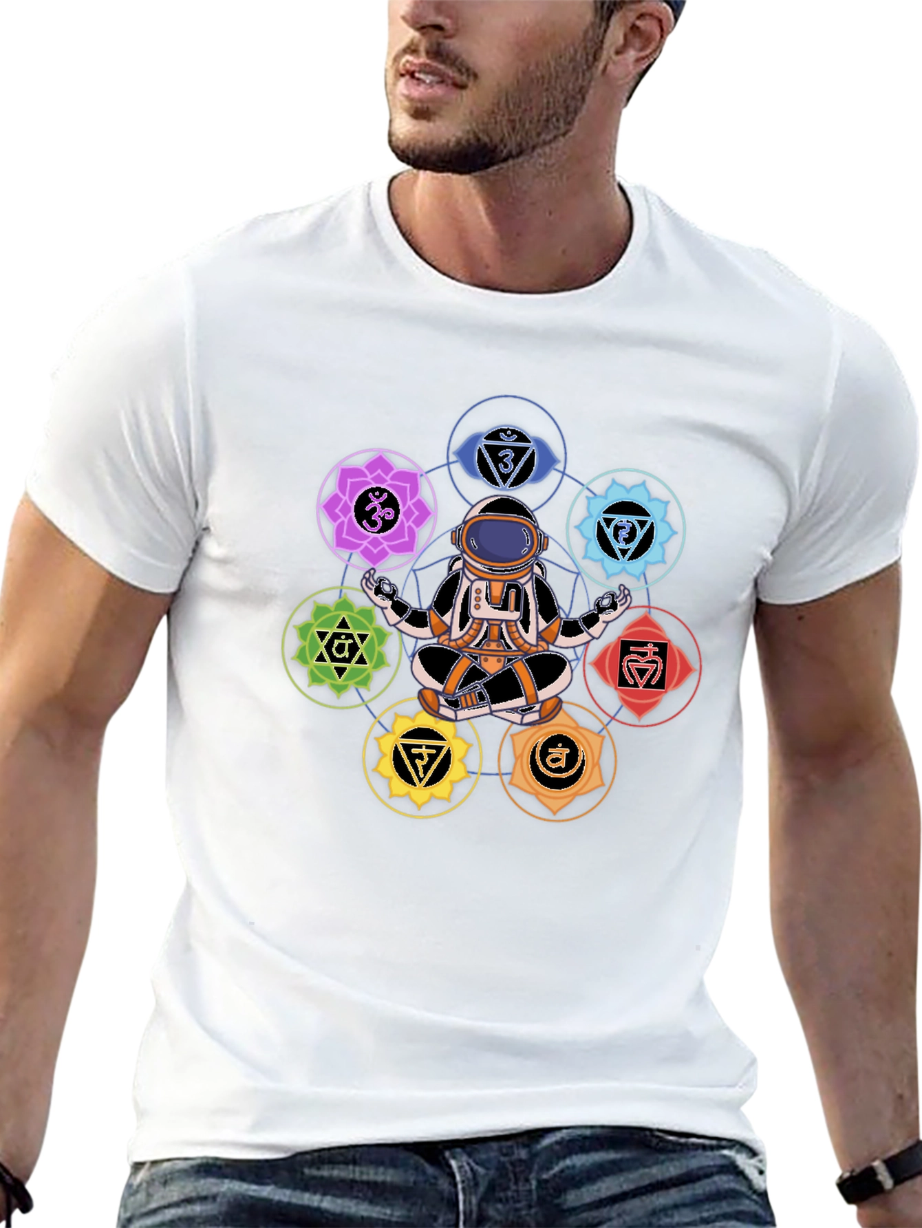 Astronaut Chakra T-Shirt - Meditating in Space!