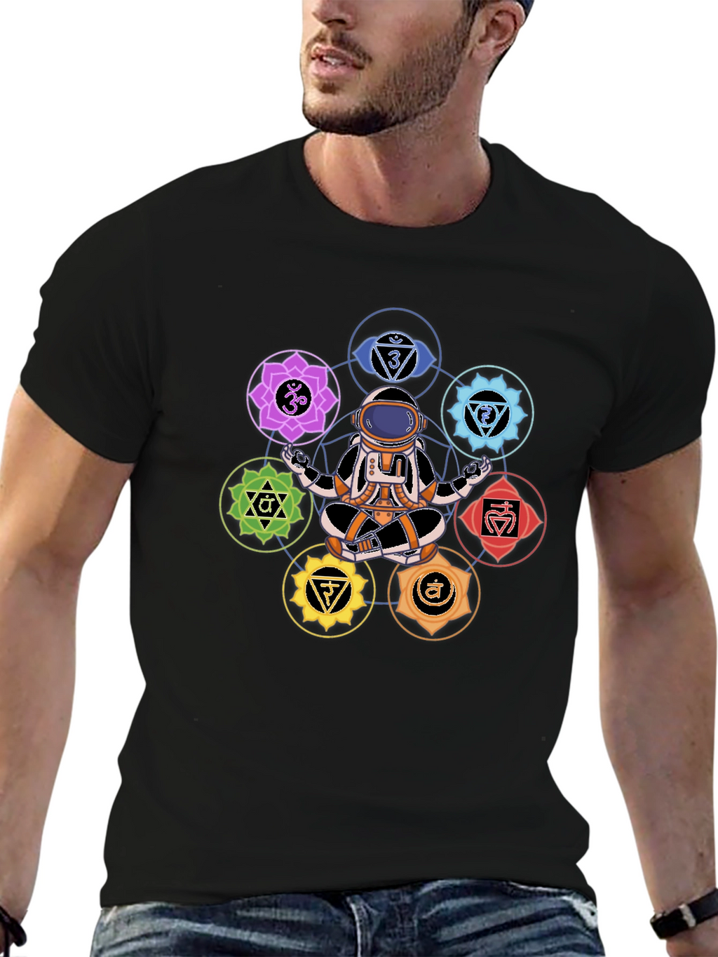 Astronaut Chakra T-Shirt - Meditating in Space!