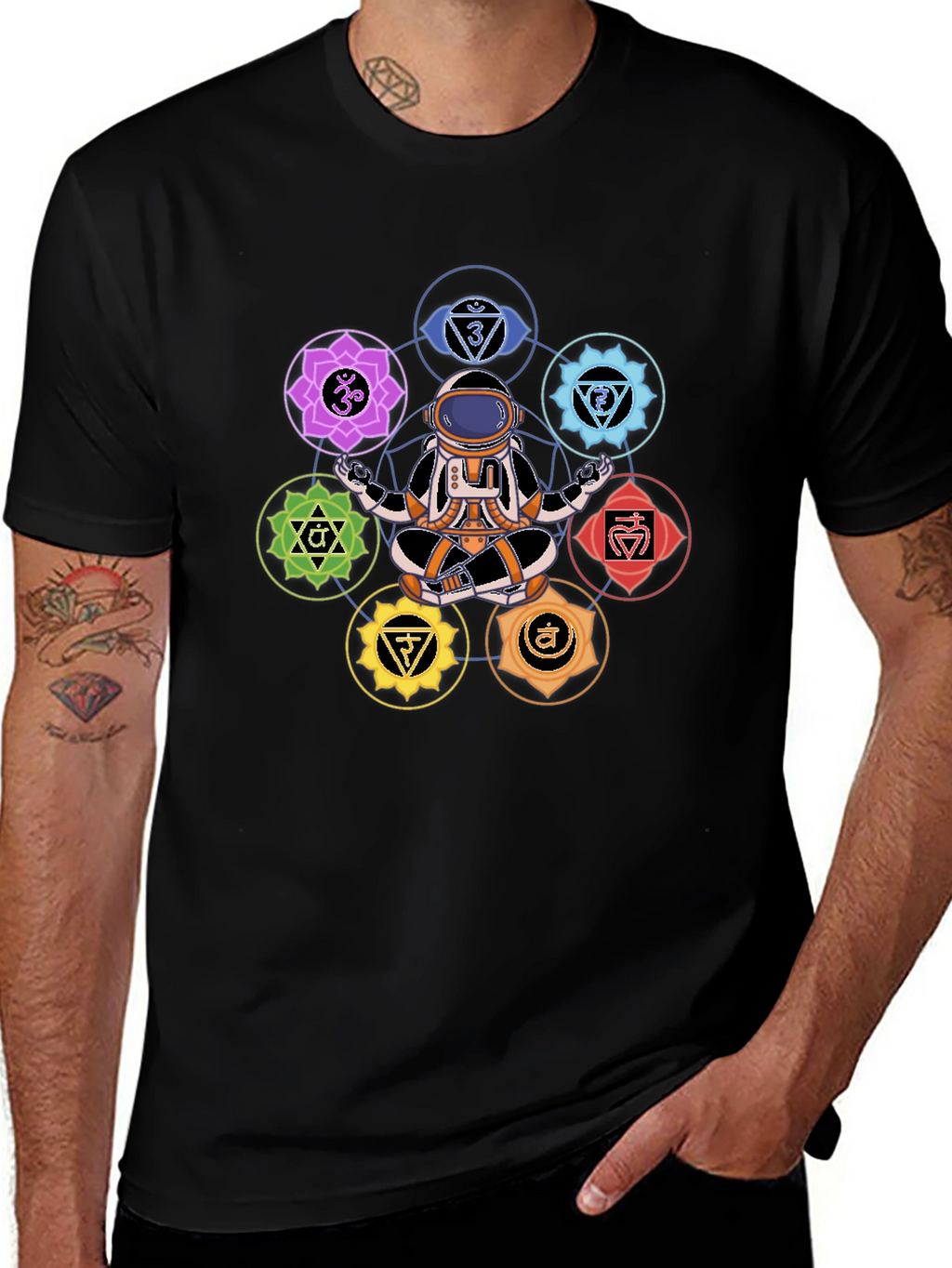 Astronaut Chakra T-Shirt - Meditating in Space!