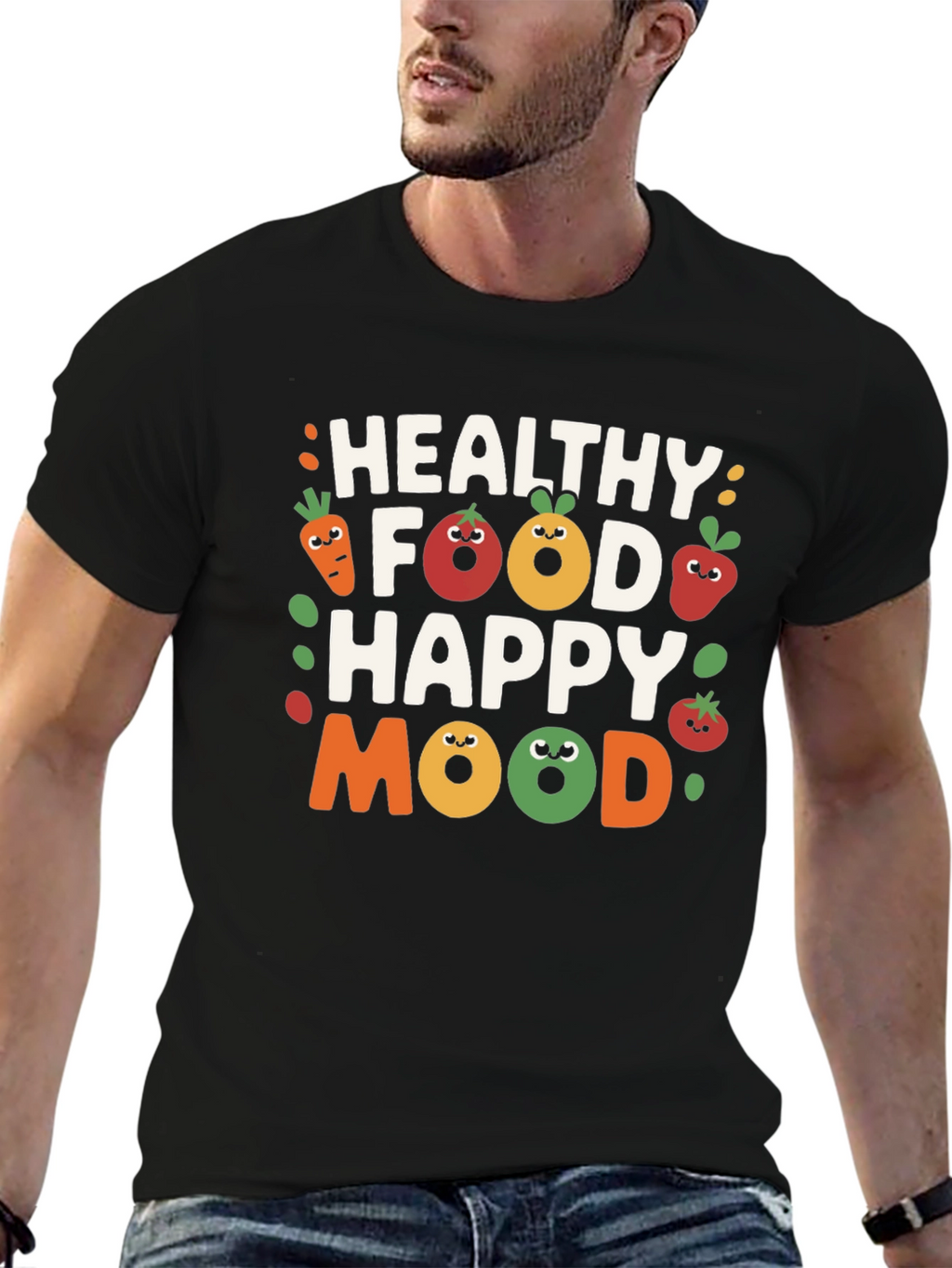 Healthy Food Happy Mood Graphic Tee
