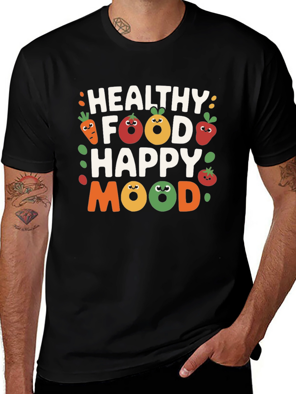 Healthy Food Happy Mood Graphic Tee