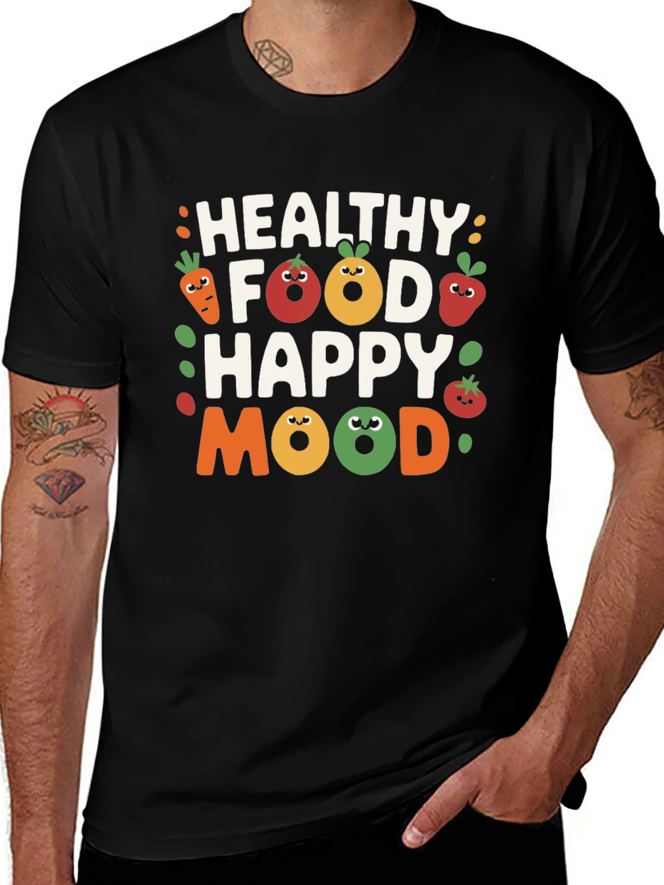 Healthy Food Happy Mood Graphic Tee