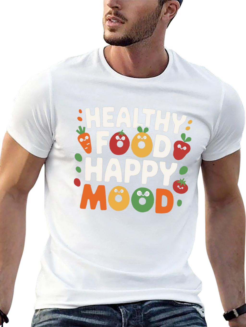 Healthy Food Happy Mood Graphic Tee