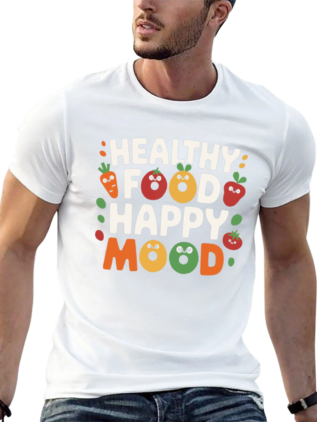Healthy Food Happy Mood Graphic Tee