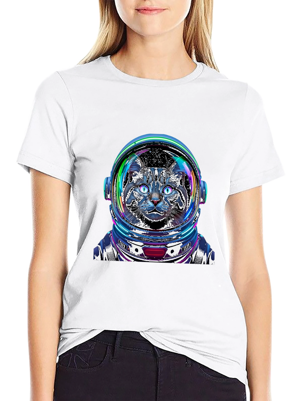 Cosmic Cat Astronaut T-Shirt - Galaxy Pet Tee