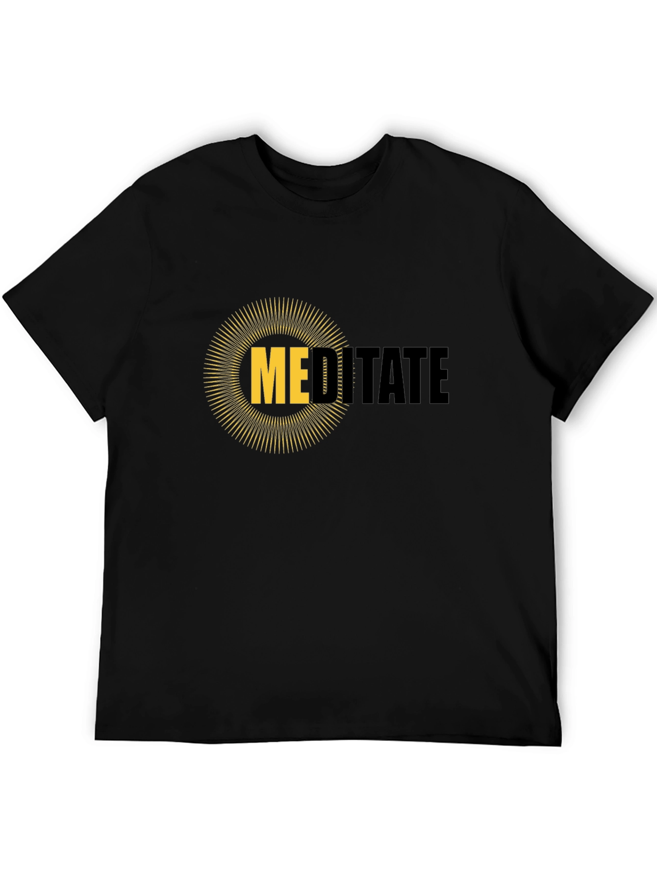 Meditate Graphic Tee - Mens Black T-Shirt