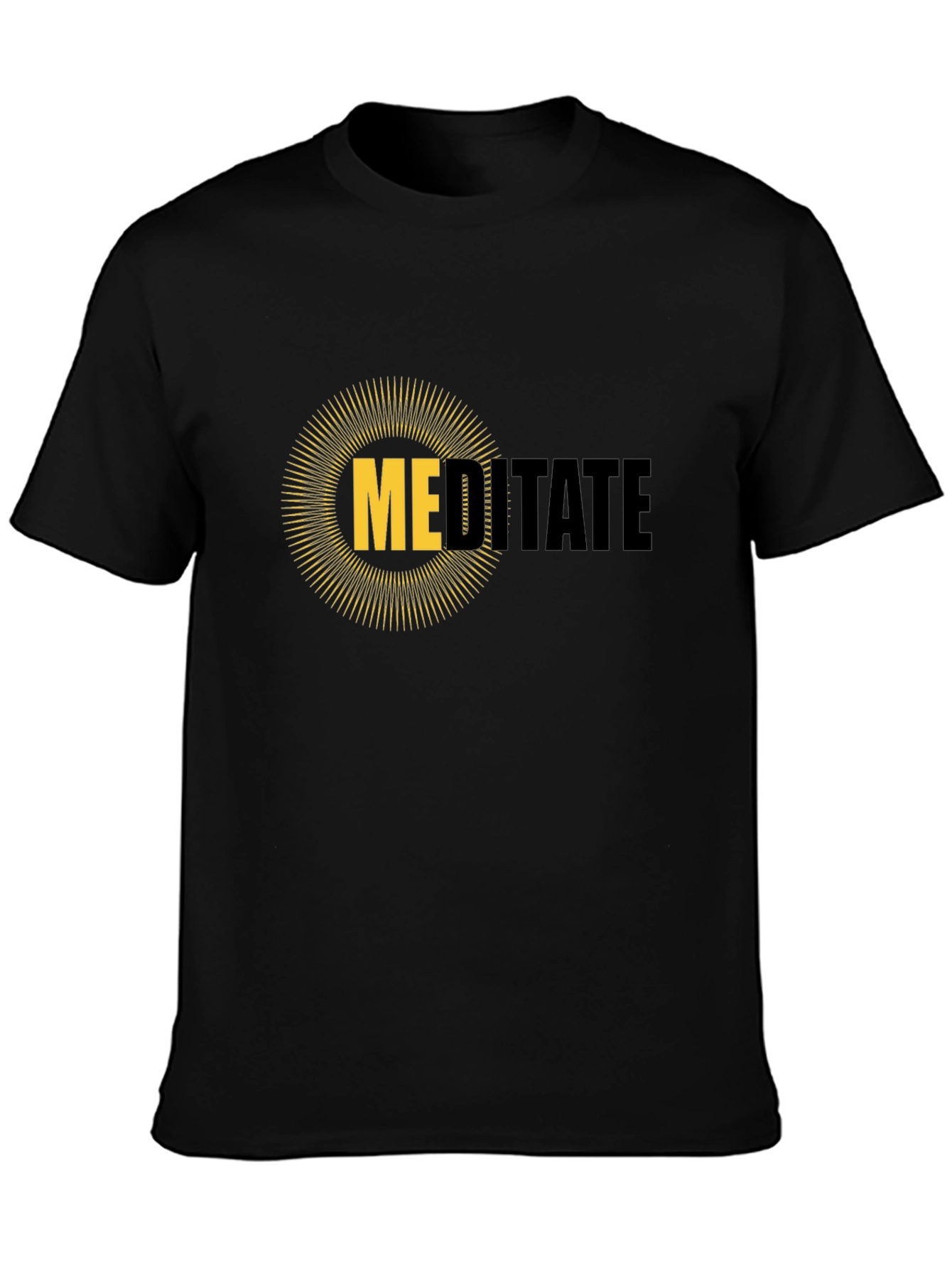Meditate Graphic Tee - Mens Black T-Shirt