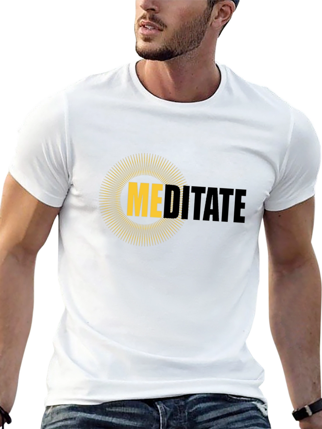 Meditate Graphic Tee - Mens Black T-Shirt