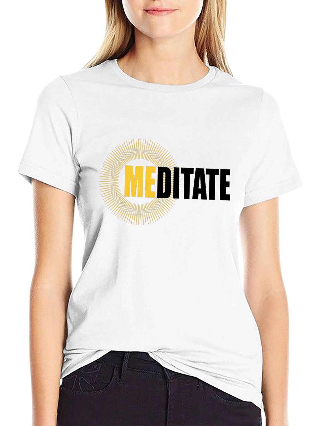 Meditate Graphic Tee - Mens Black T-Shirt