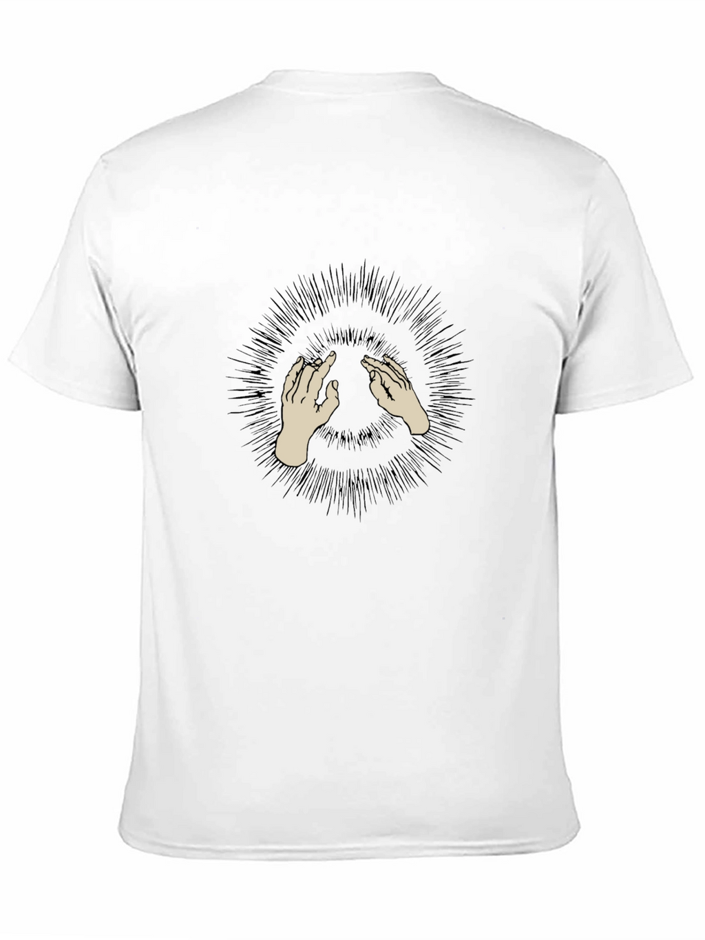Mystic Hands Graphic Tee - Black Cotton Comfort