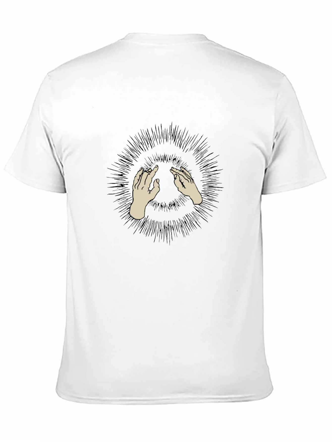 Mystic Hands Graphic Tee - Black Cotton Comfort