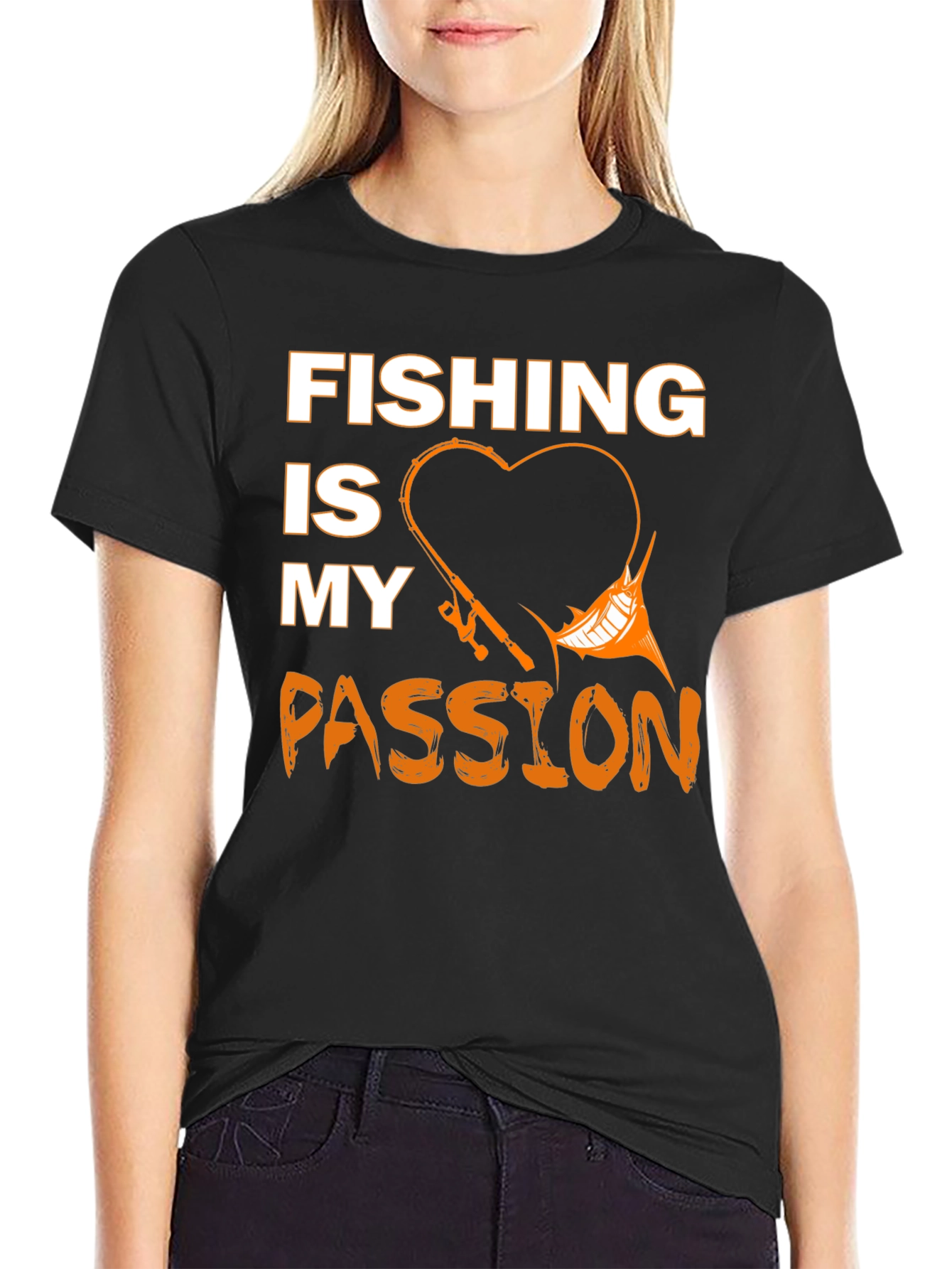 Fishing Is My Passion T-Shirt Black