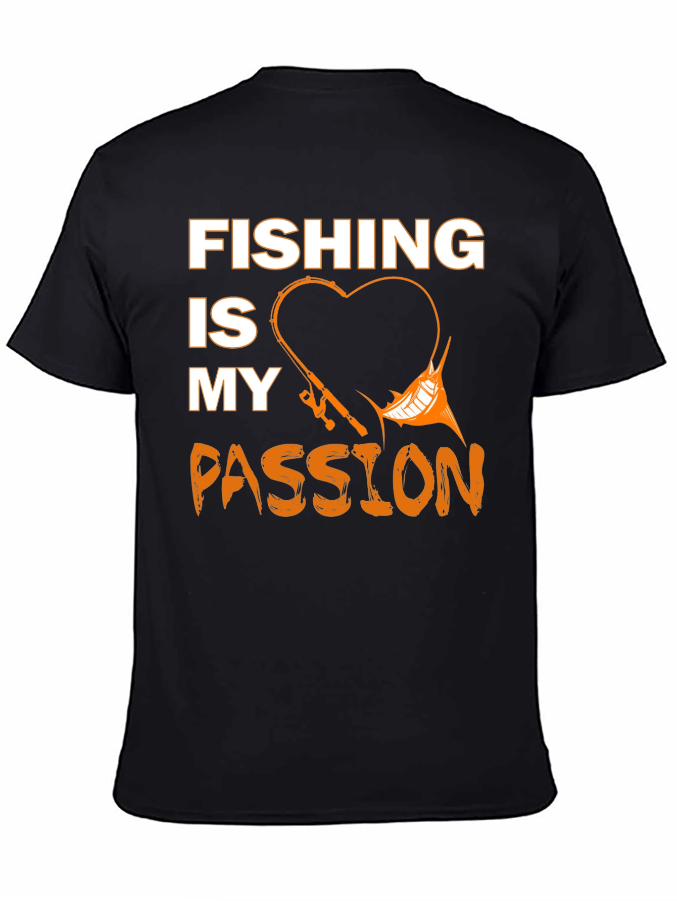 Fishing Is My Passion T-Shirt Black