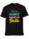 Always Reason to Smile T-Shirt | Black Graphic Tee