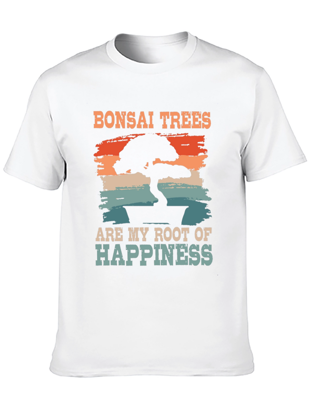 Bonsai Trees Root of Happiness Black T-Shirt