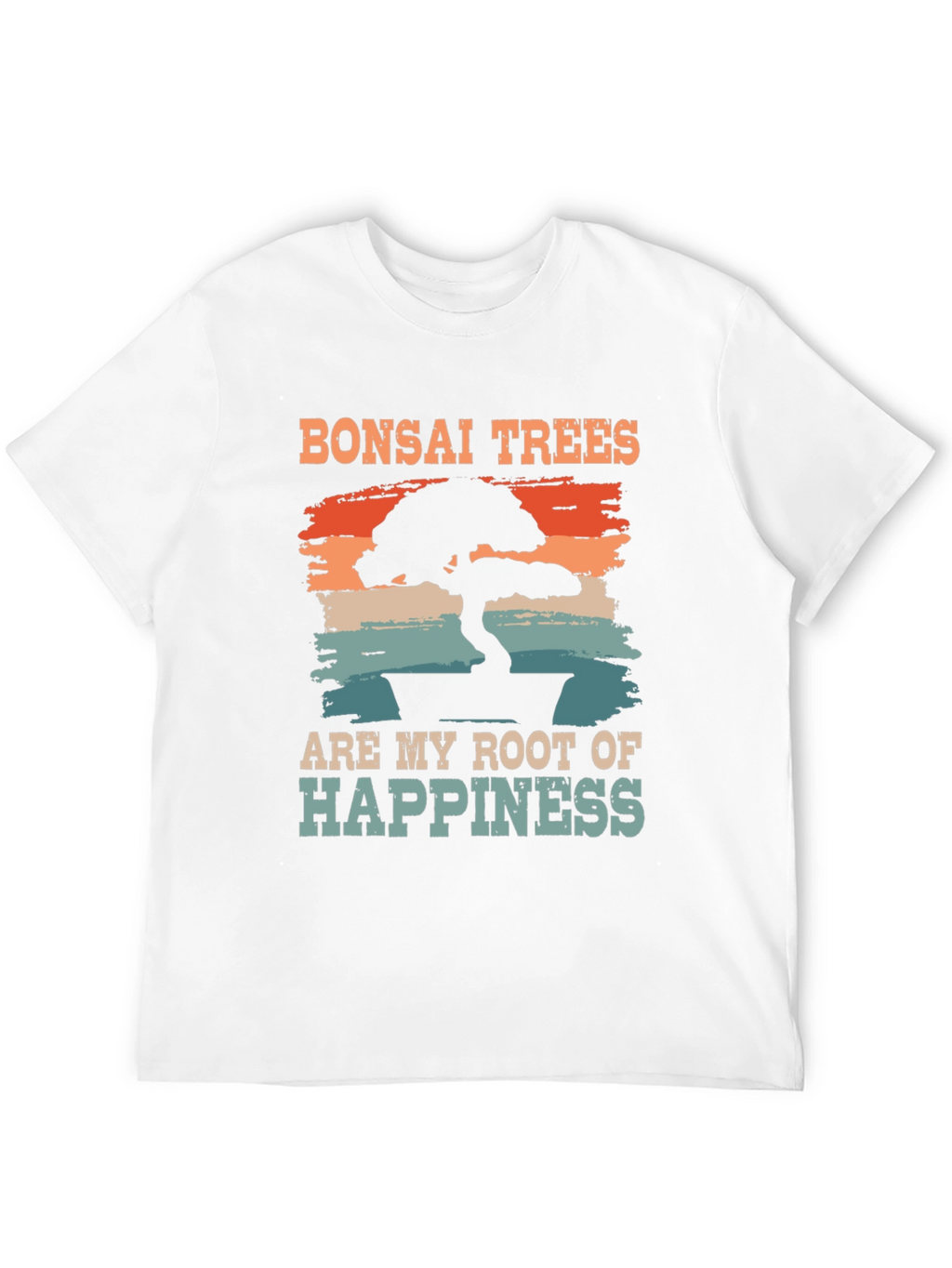 Bonsai Trees Root of Happiness Black T-Shirt