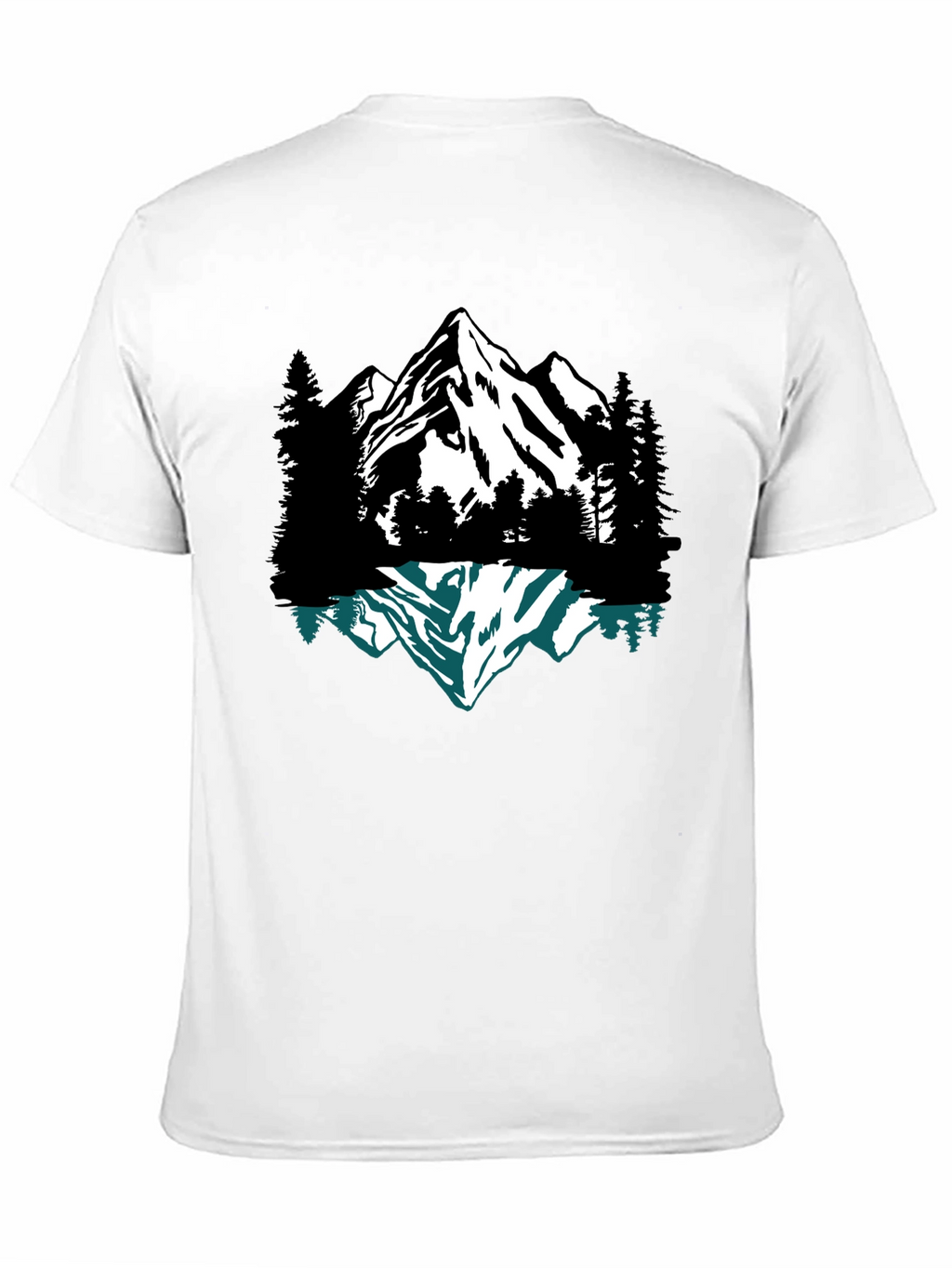 Mountain Reflection Graphic Tee - Black