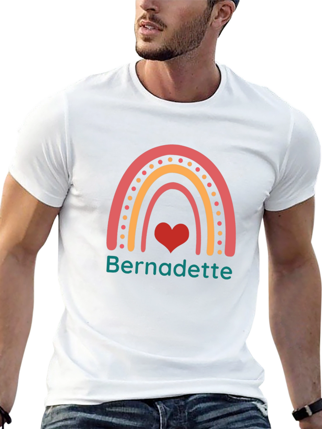 Bernadette Rainbow Heart T-Shirt