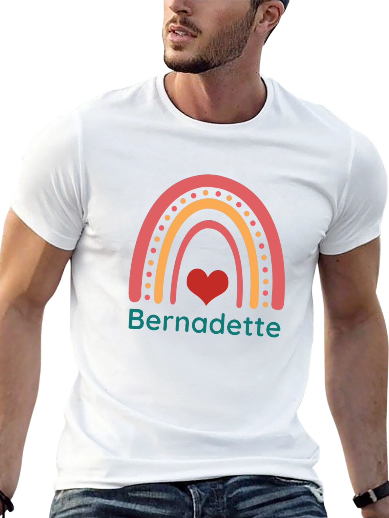Bernadette Rainbow Heart T-Shirt