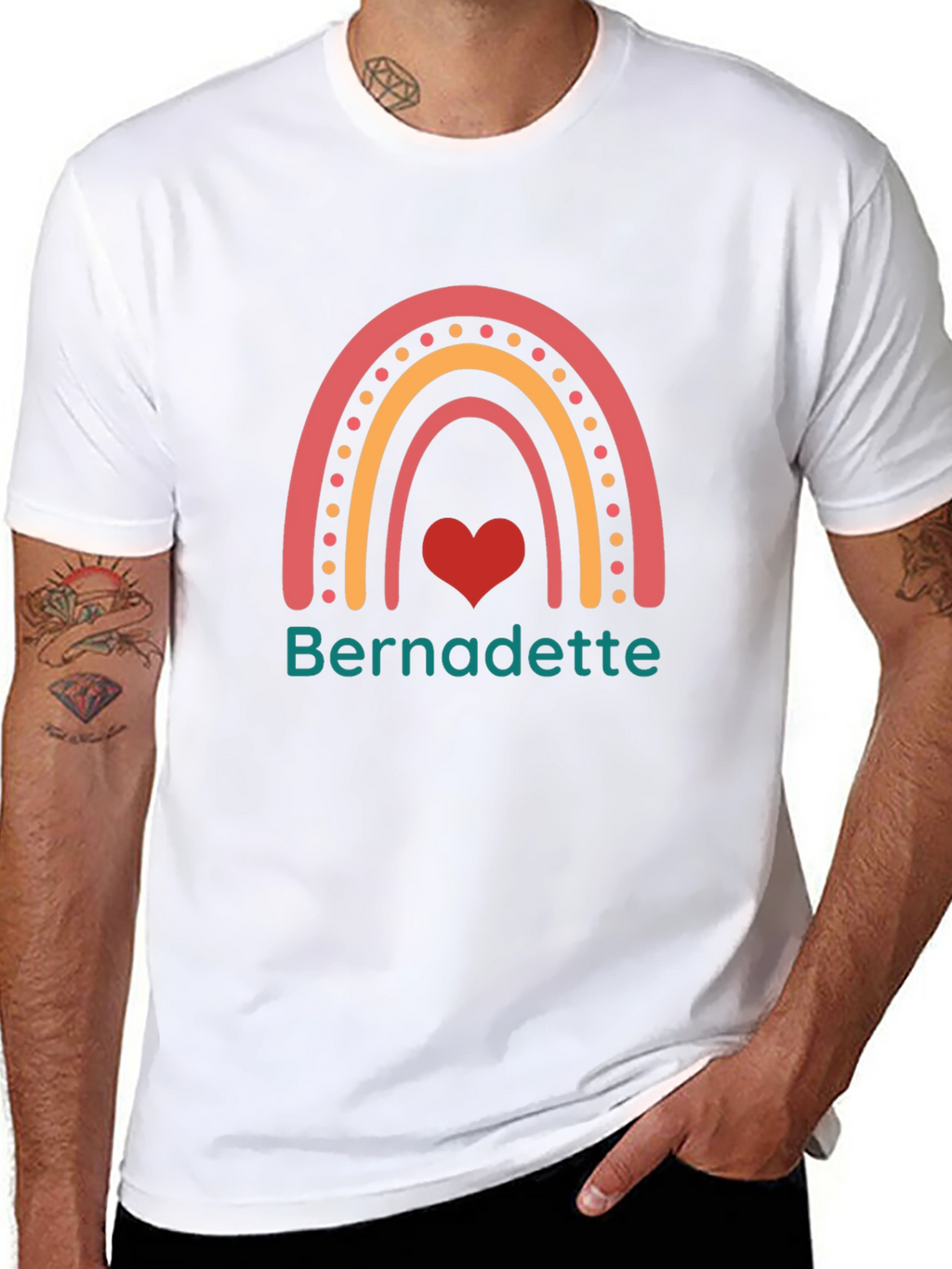 Bernadette Rainbow Heart T-Shirt